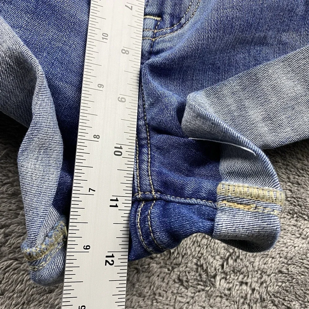 American Eagle Next Level Stretch‎ Curvy Hi-Rise Shortie Womens 6 Blue Cuffed - Picture 2 of 9
